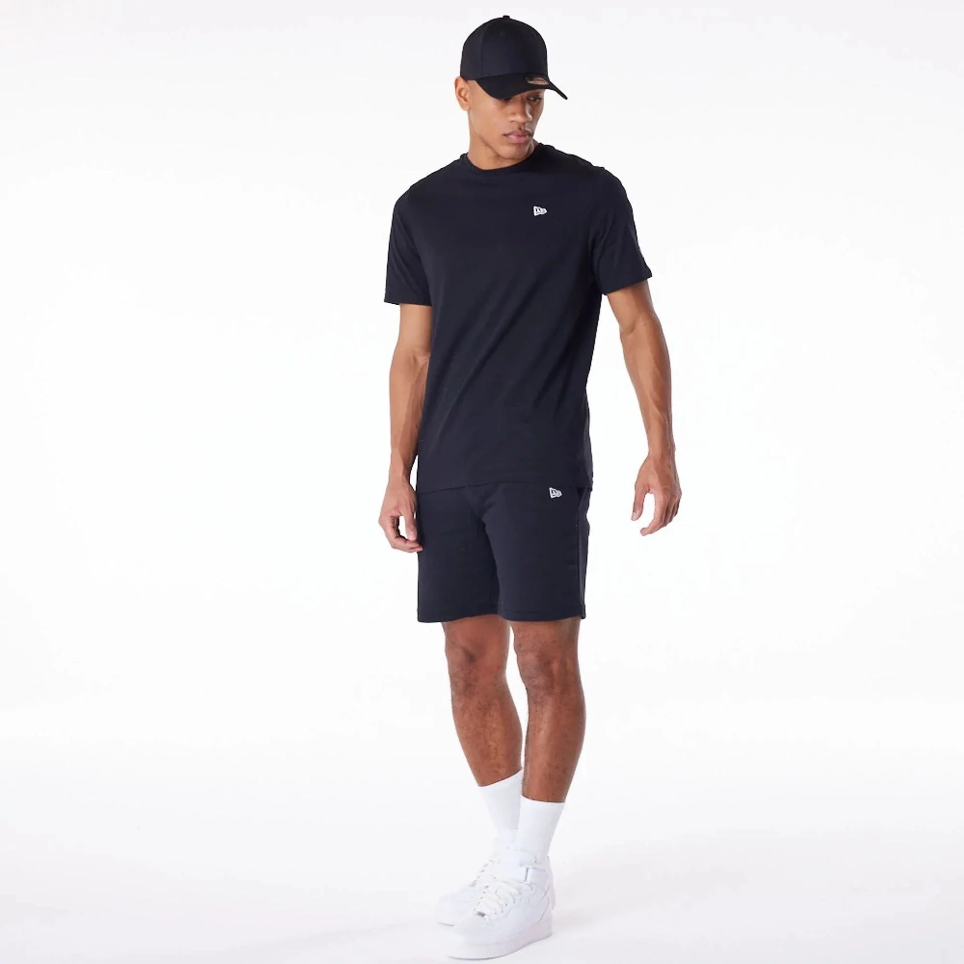New Era Essential Black Logo Shorts