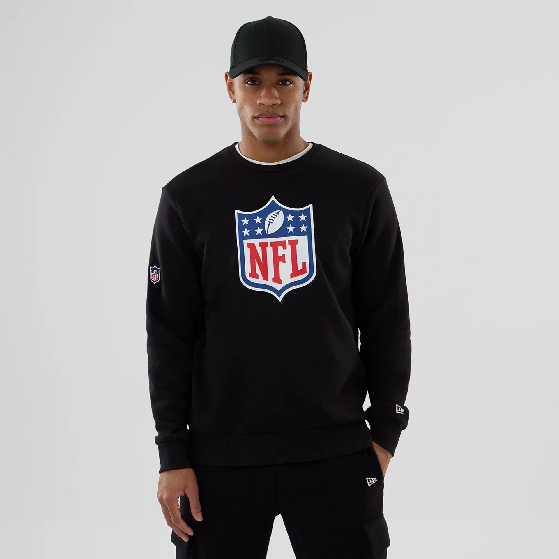 NFL Generic Logo Black Crew Neck Sweater