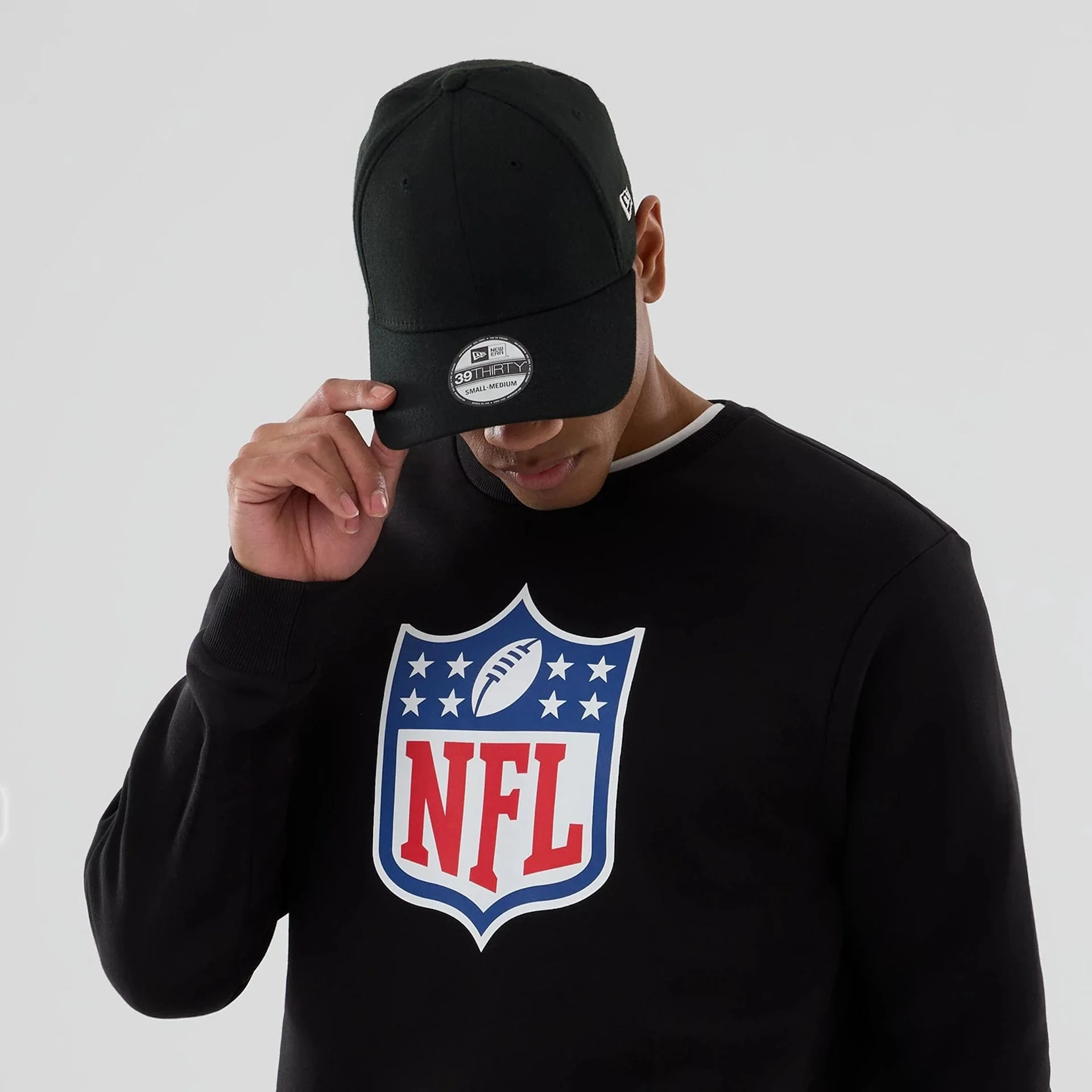 NFL Generic Logo Black Crew Neck Sweater