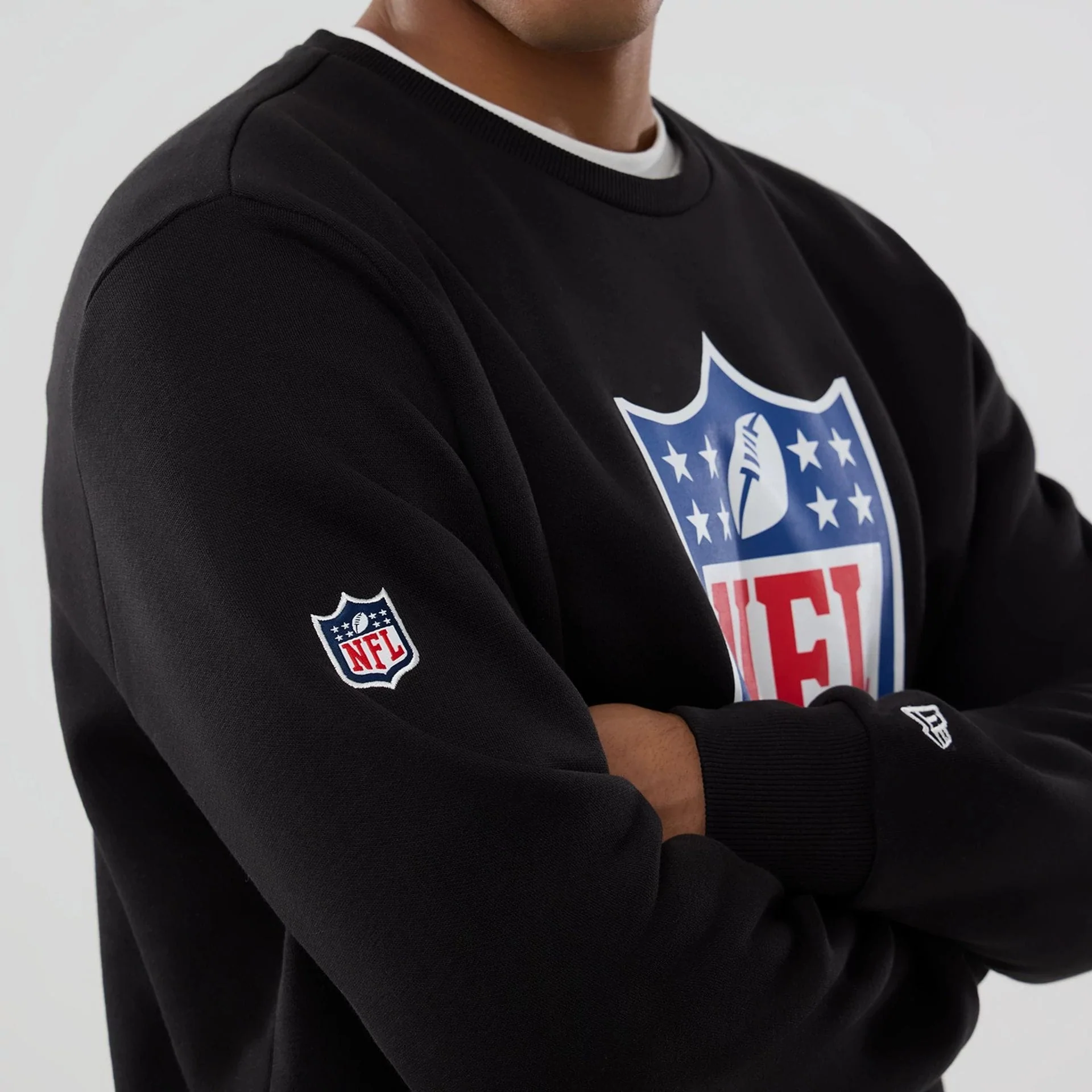 NFL Generic Logo Black Crew Neck Sweater