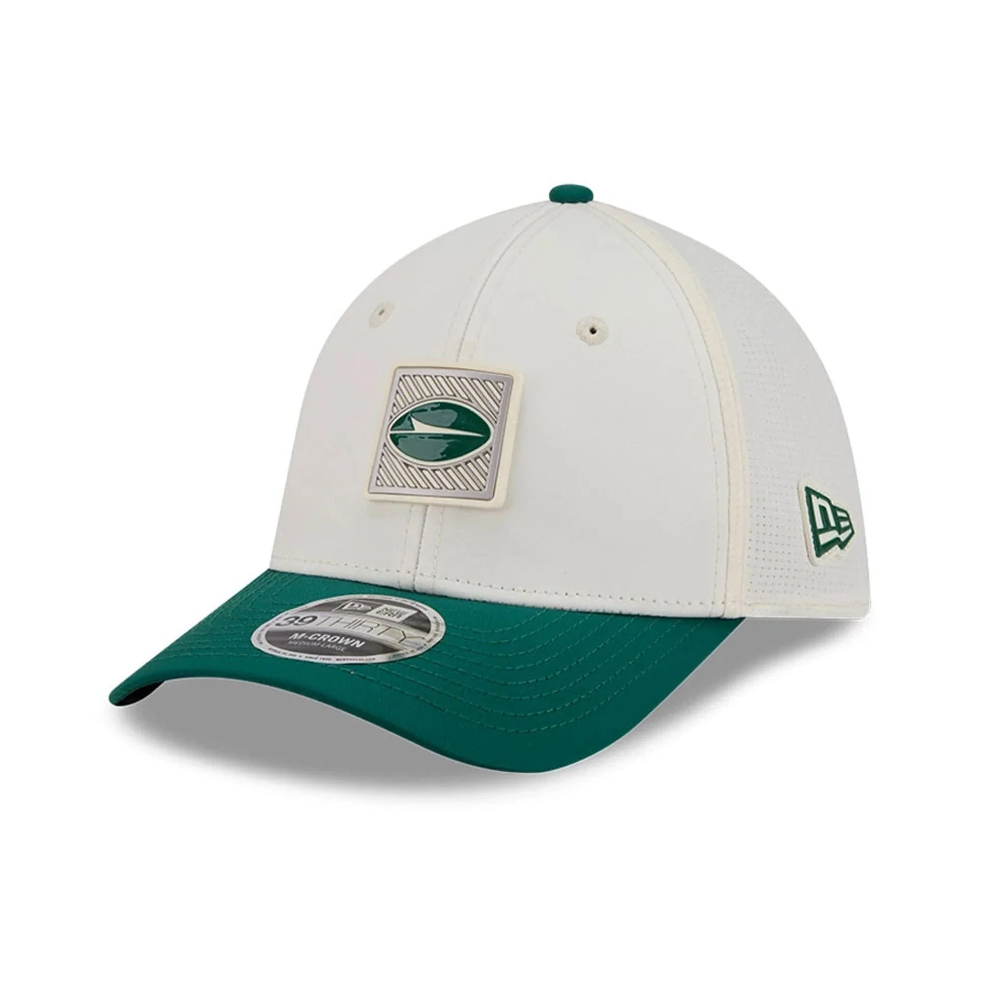 New York Jets NFL Training 2026 White 39THIRTY M-Crown Stretch Fit Cap