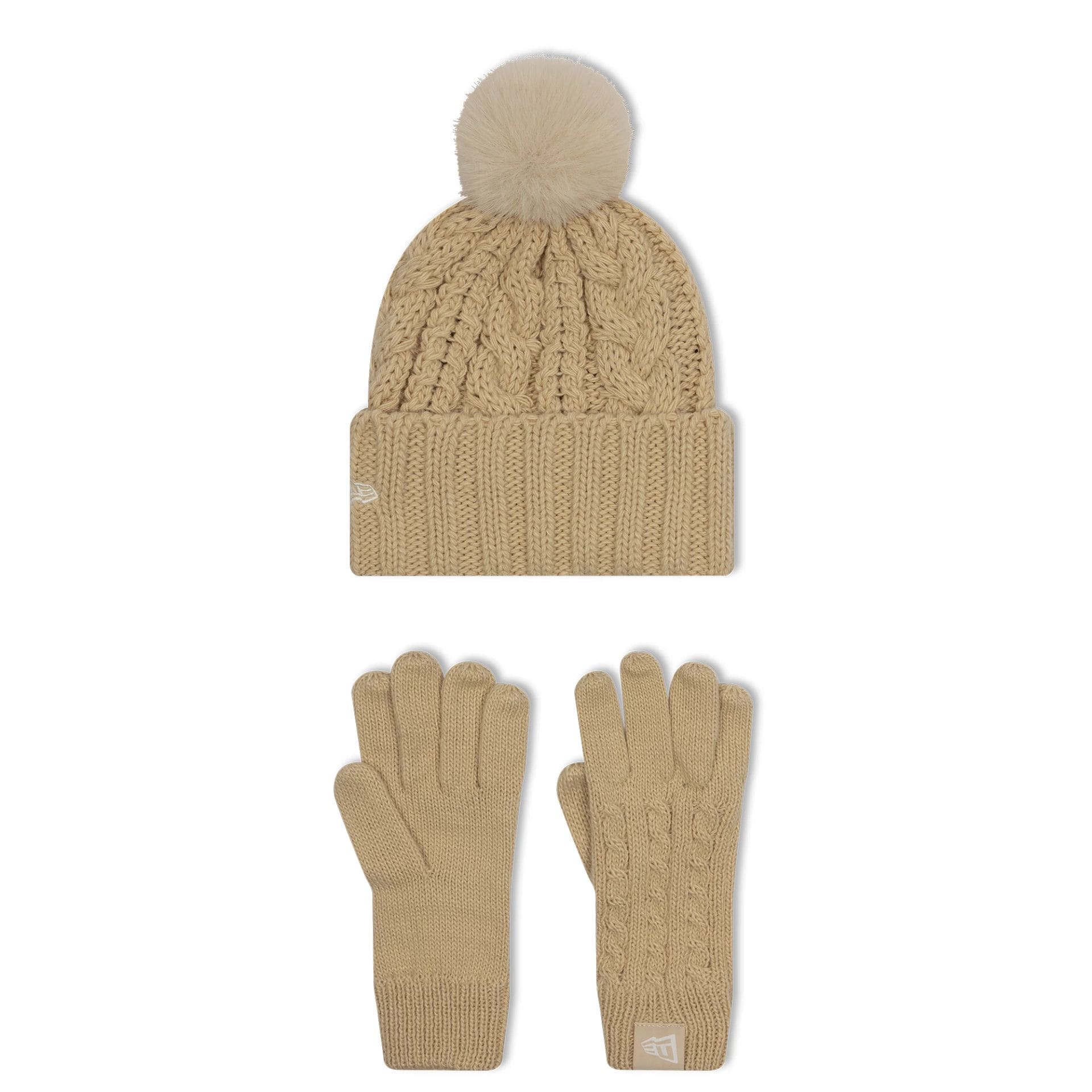 9758-new-york-yankees-youth-mlb-beige-beanie-gloves-set-2.jpg New York Yankees Youth MLB Beige Beanie & Gloves Set