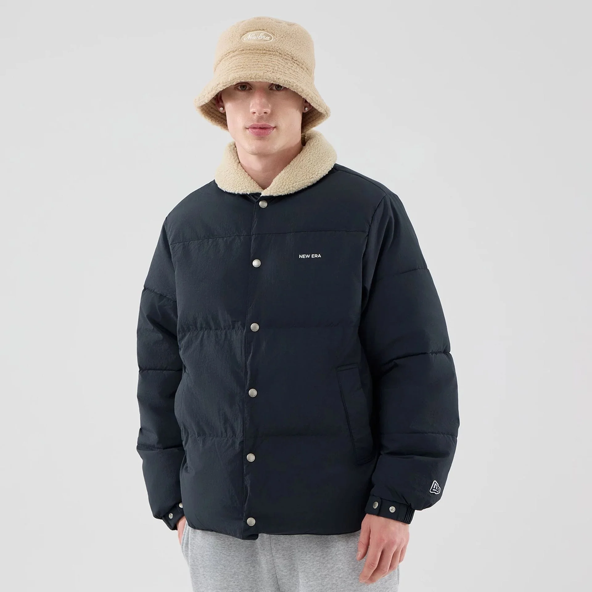 New Era Organic Boa Neck Navy Jacket