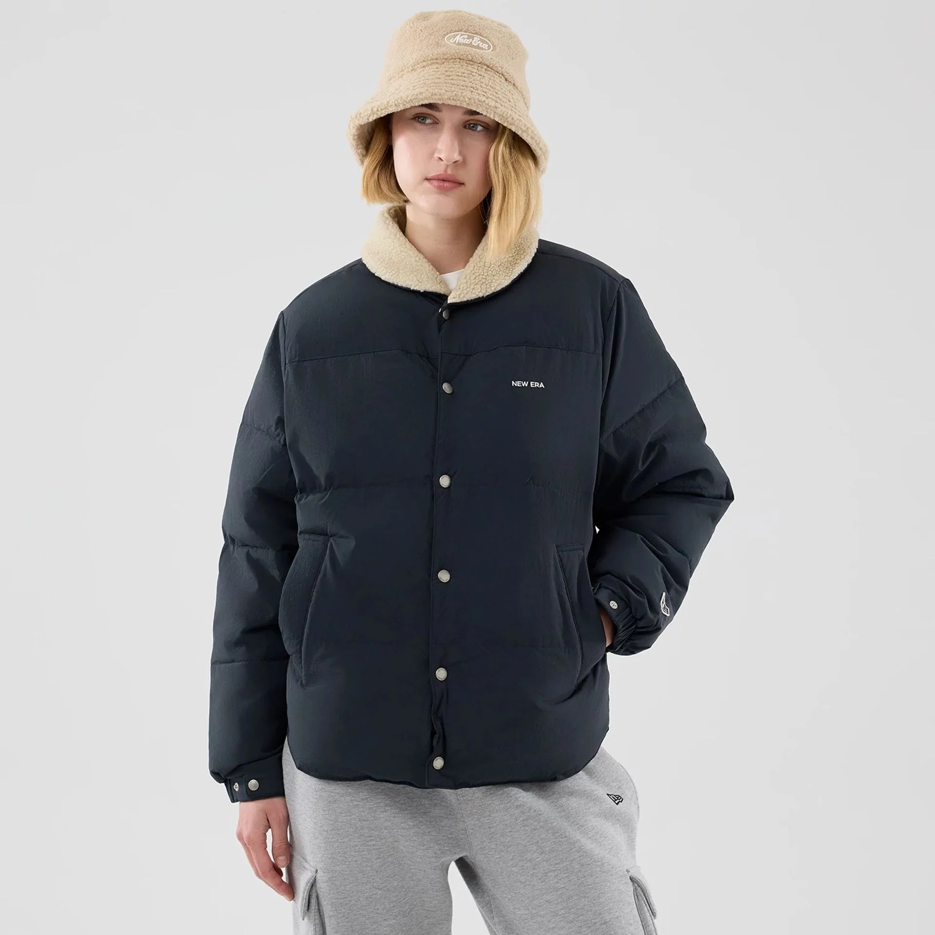 New Era Organic Boa Neck Navy Jacket