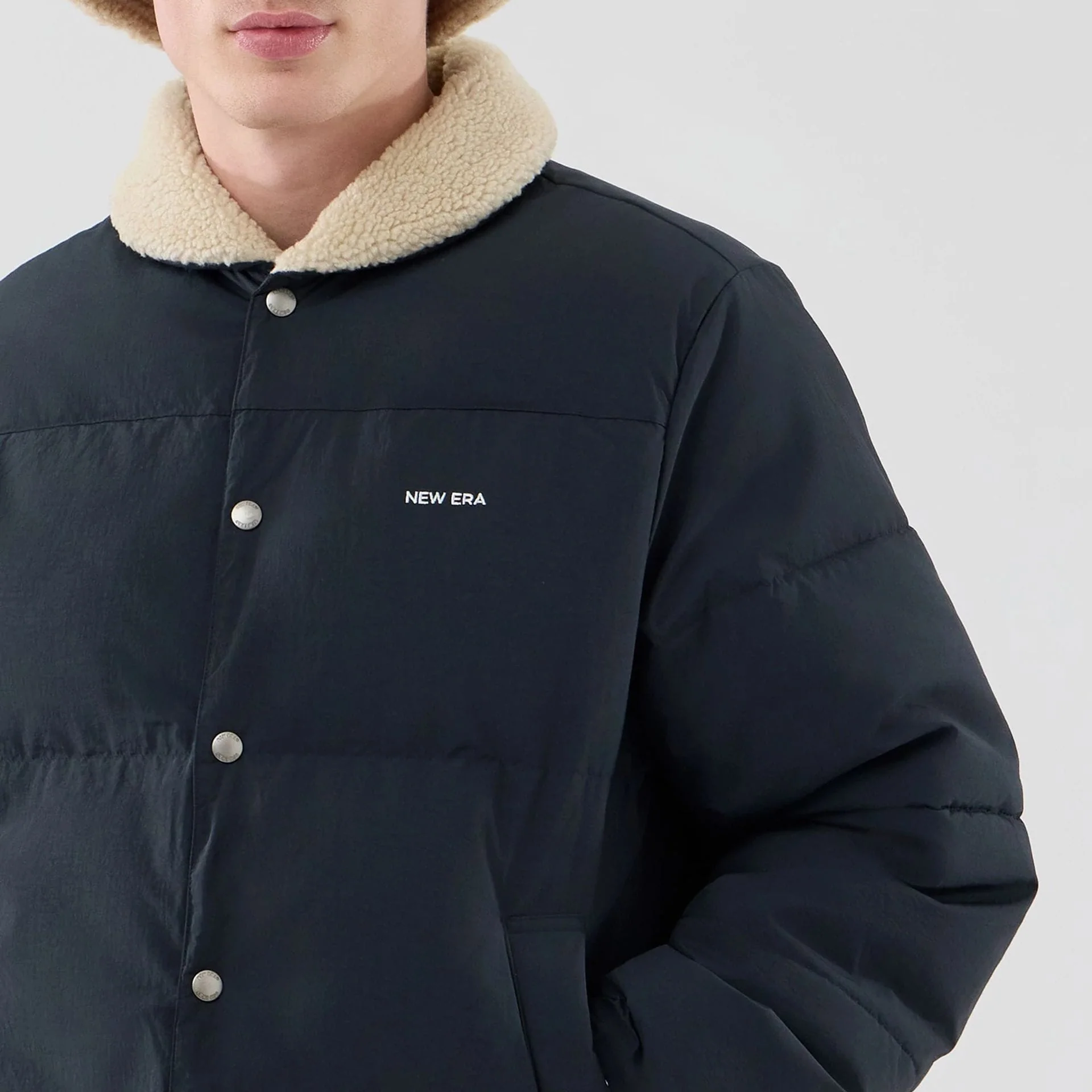 New Era Organic Boa Neck Navy Jacket