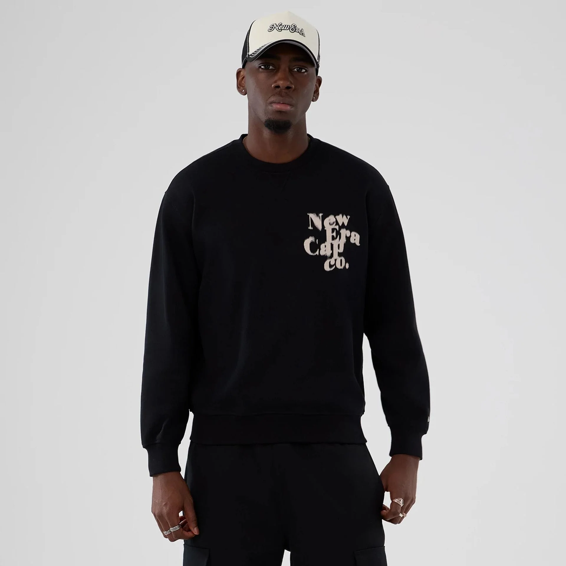 New Era Cap Company Black Crew Neck Sweater